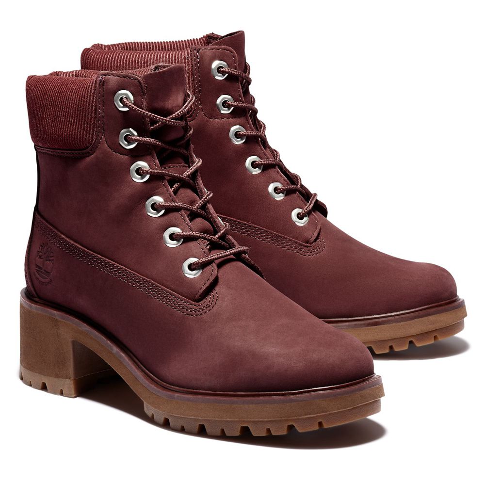 Timberland Womens 6-Inch Boots Kinsley Waterproof - Burgundy - India KQ5630179